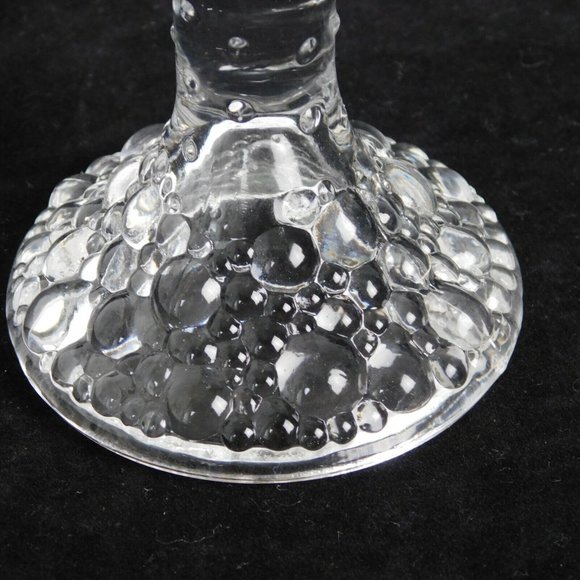 PartyLite Tiny Bubbles Taper Pair 4" Clear Candle Holders P7718 New in Box - Picture 9 of 12